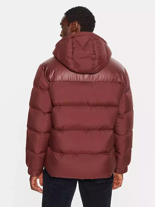 TOMMY HILFIGER Mix down hooded puffer jacket